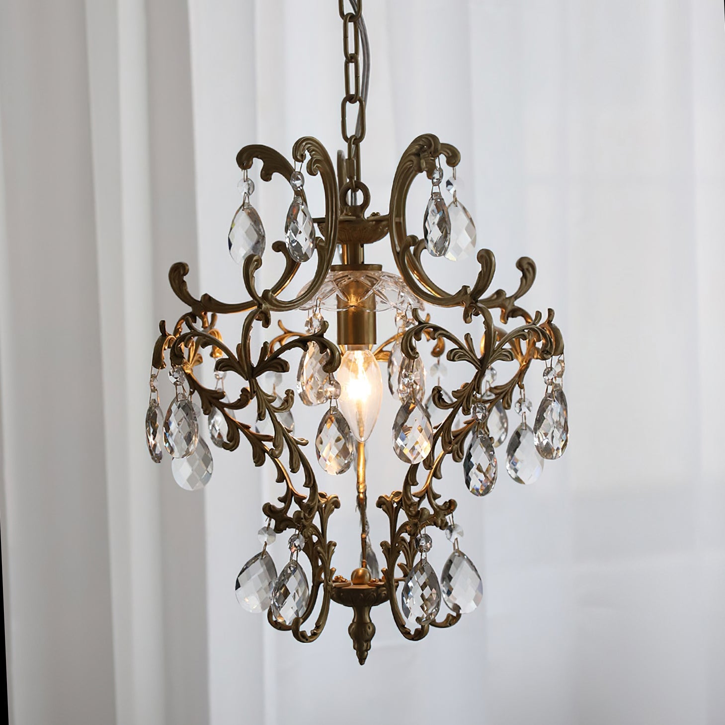 Birdcage Vintage Crystal Pendant Light