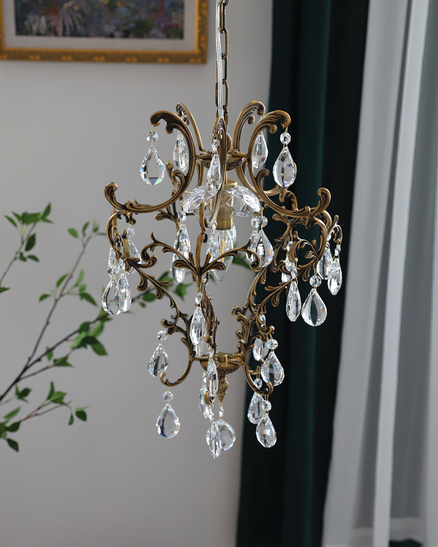 Birdcage Vintage Crystal Pendant Light