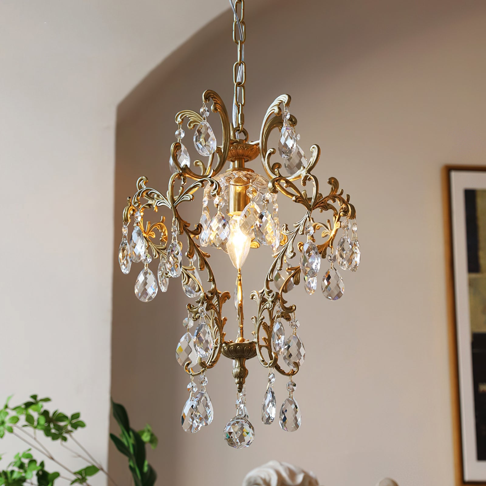 Birdcage Vintage Crystal Pendant Light