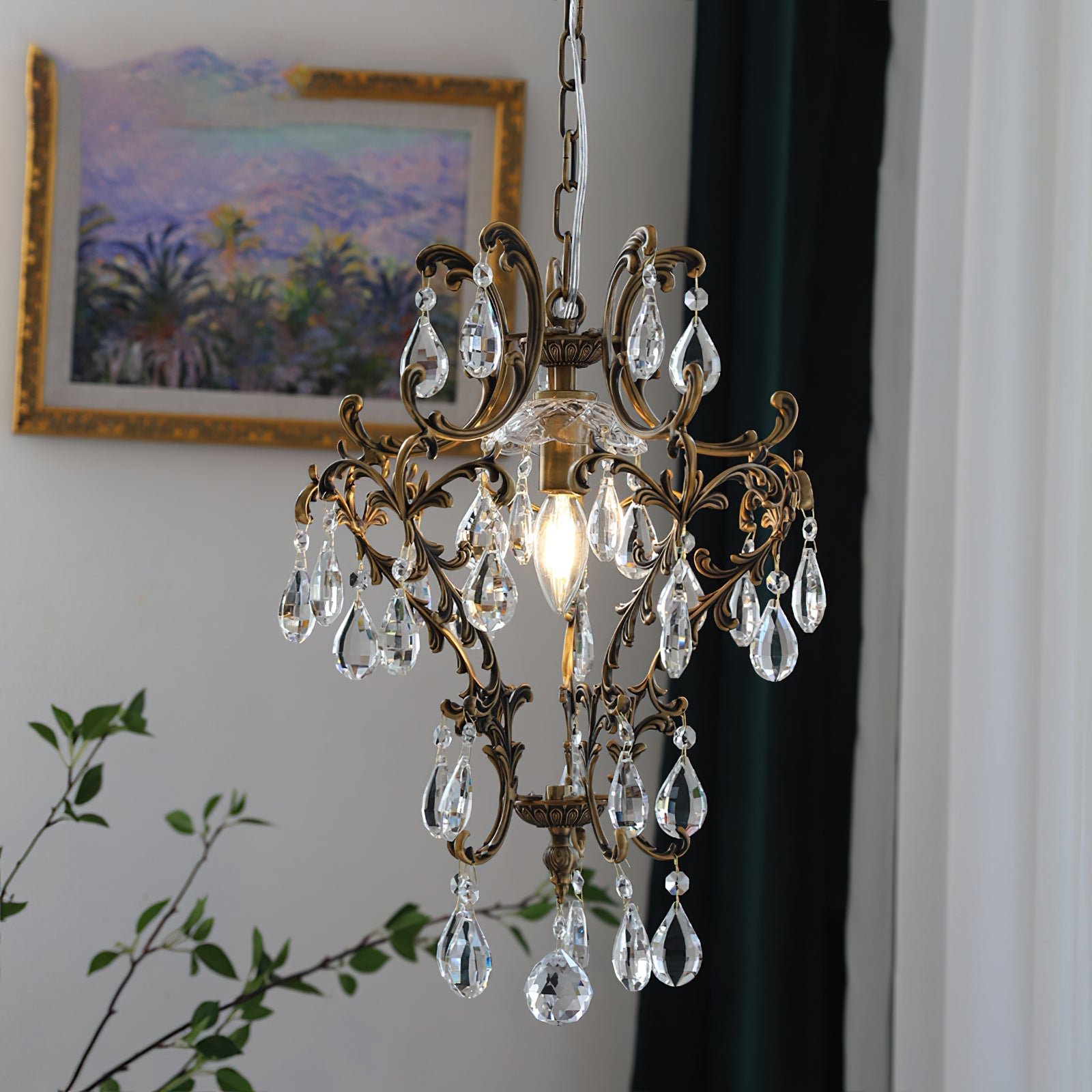 Birdcage Vintage Crystal Pendant Light