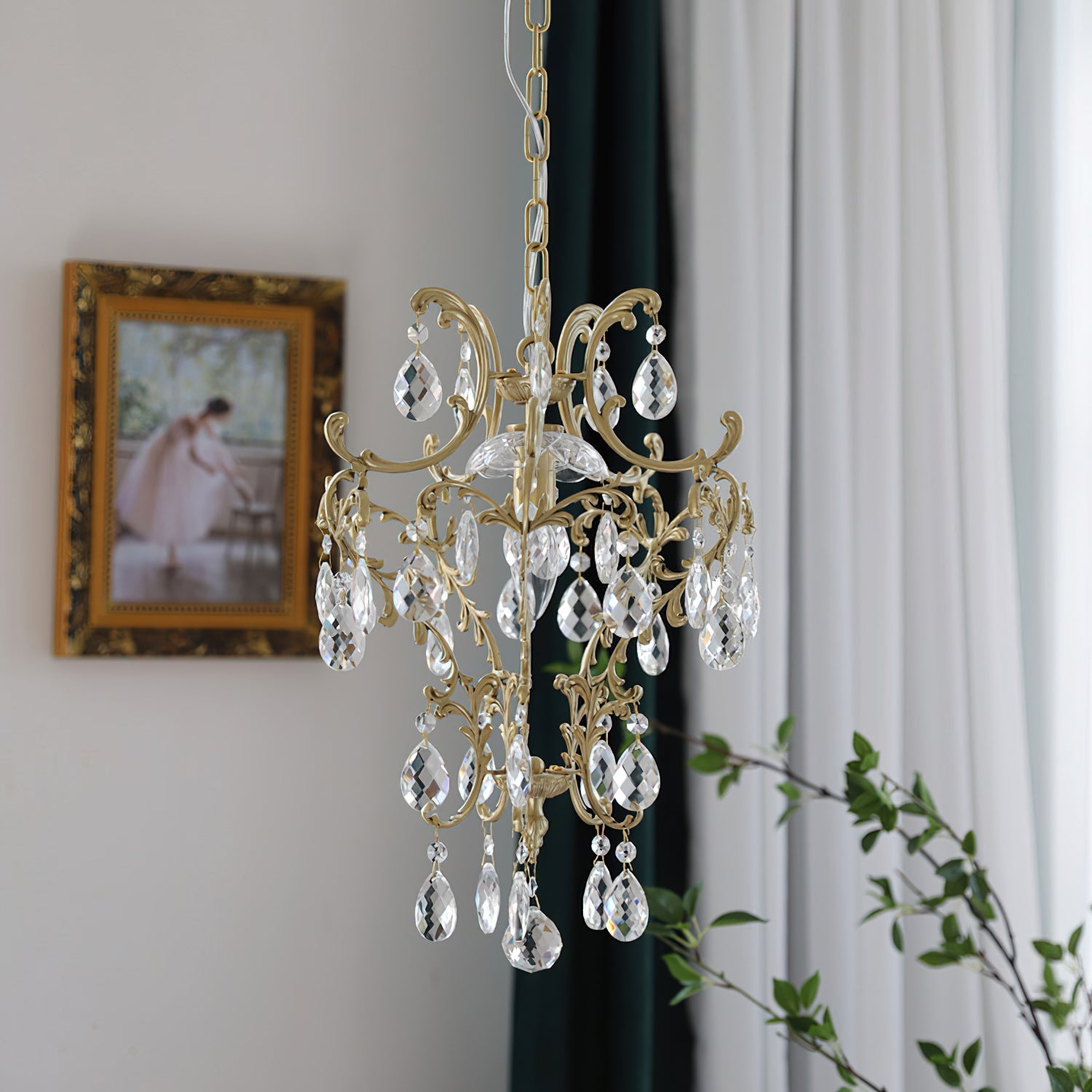 Birdcage Vintage Crystal Pendant Light