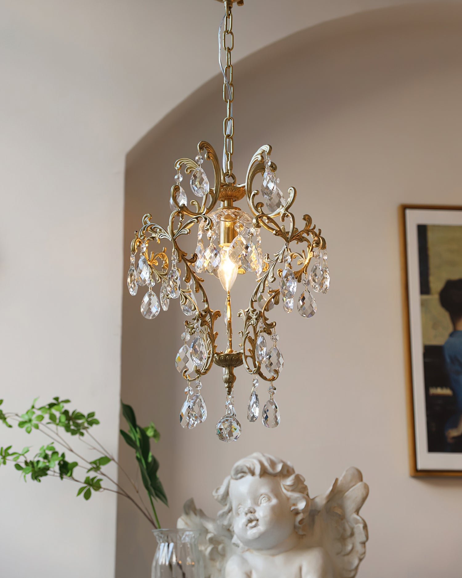 Birdcage Vintage Crystal Pendant Light