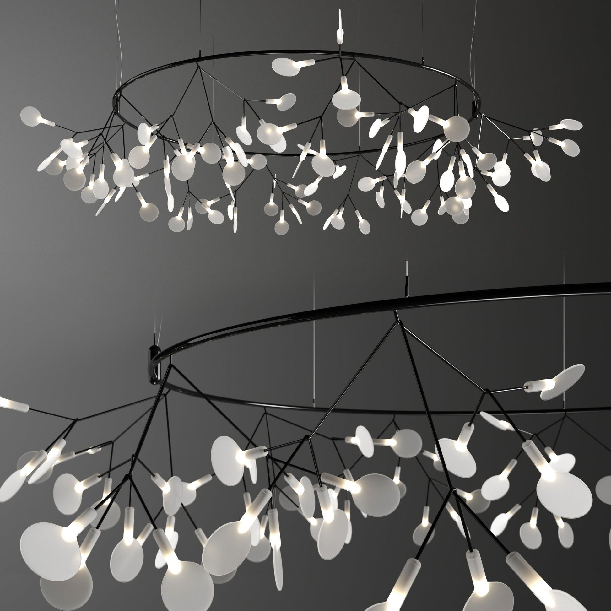 Black Big O Firefly LED Chandelier - Blowlighting