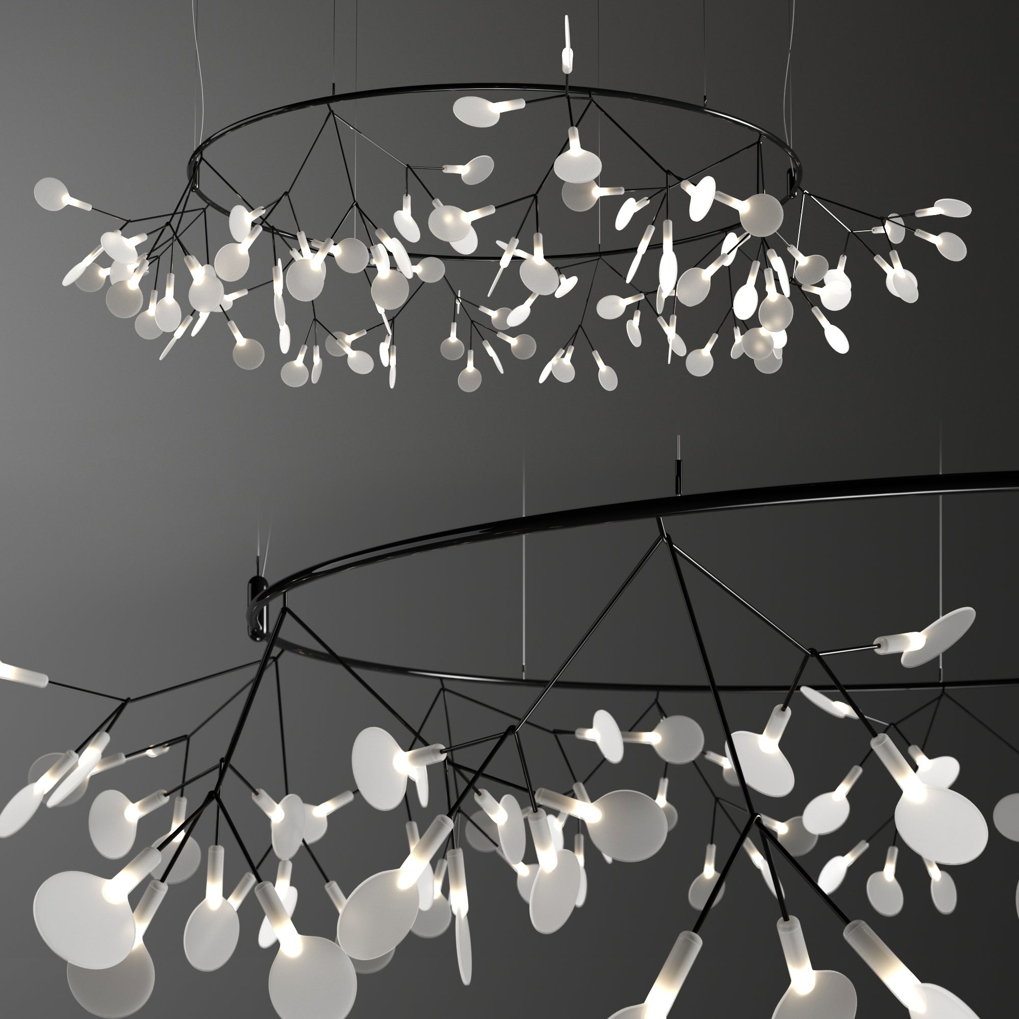 Black Big O Firefly LED Chandelier - Blowlighting