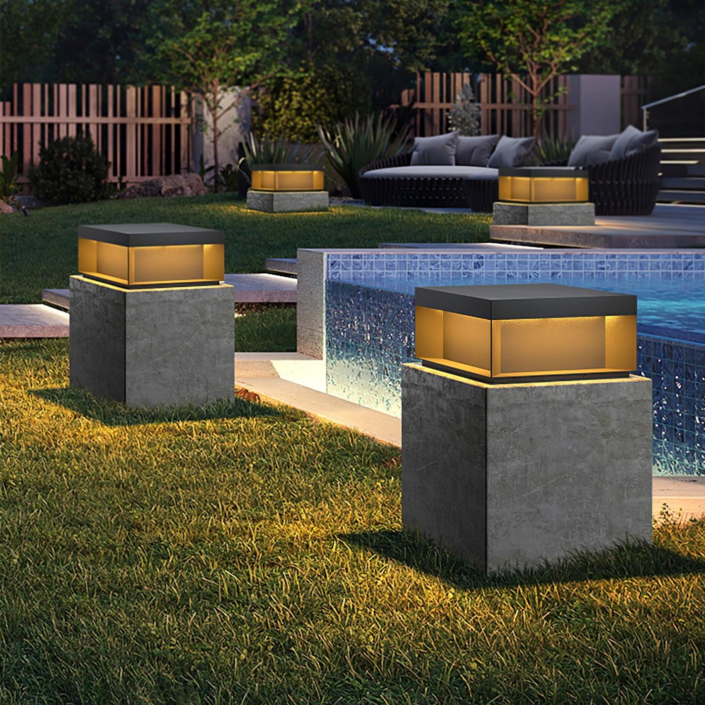 Black Box Outdoor Post Light - Blowlighting