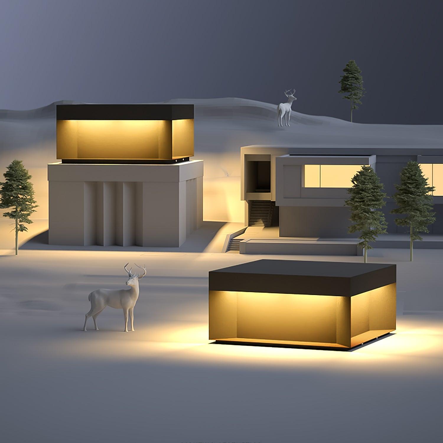 Black Box Outdoor Post Light - Blowlighting