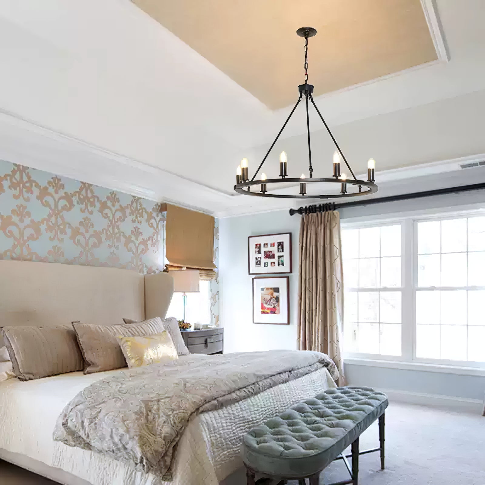 Isoran Industrial Iron Chandelier - Blowlighting