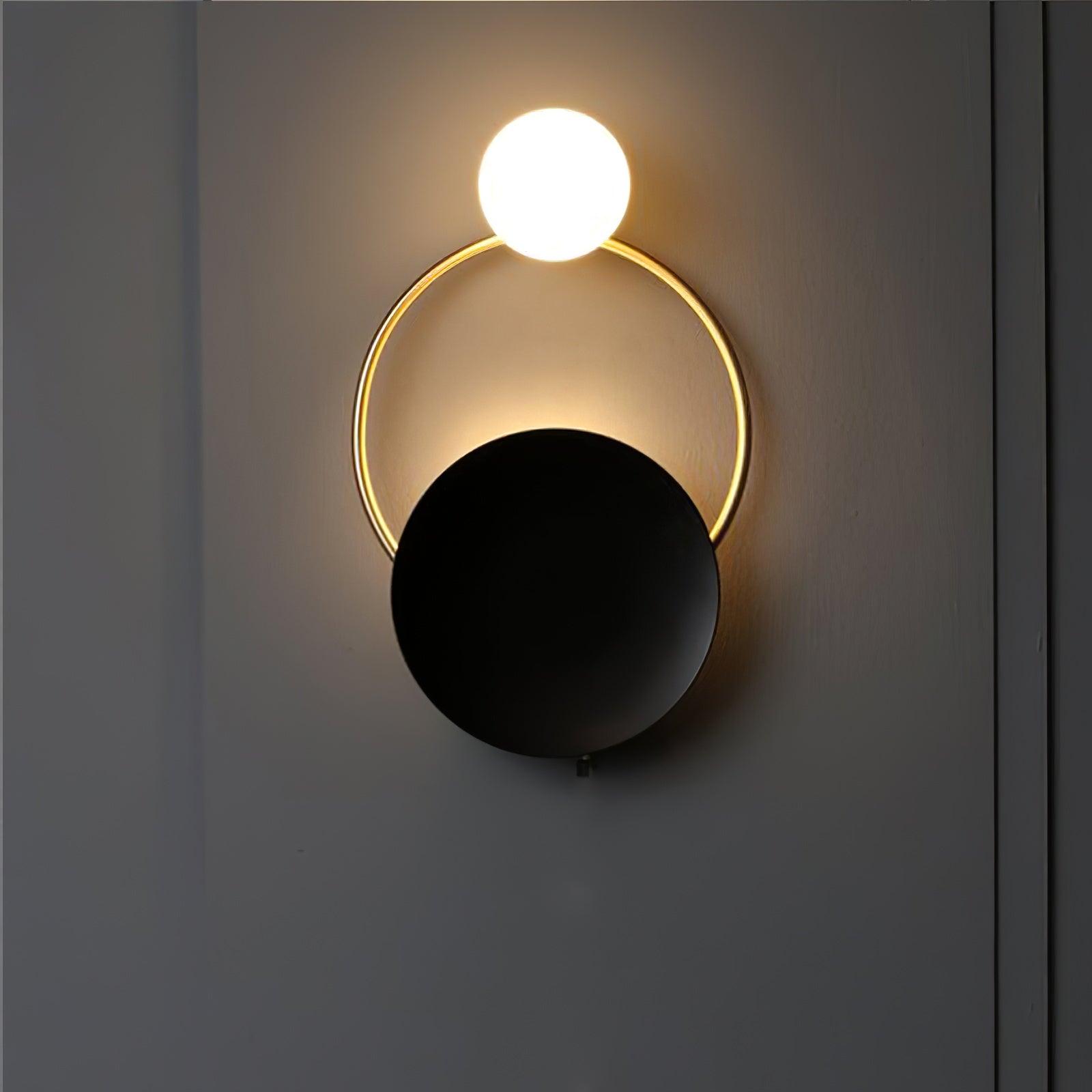 Black Circular Rings Wall Lamp - Blowlighting