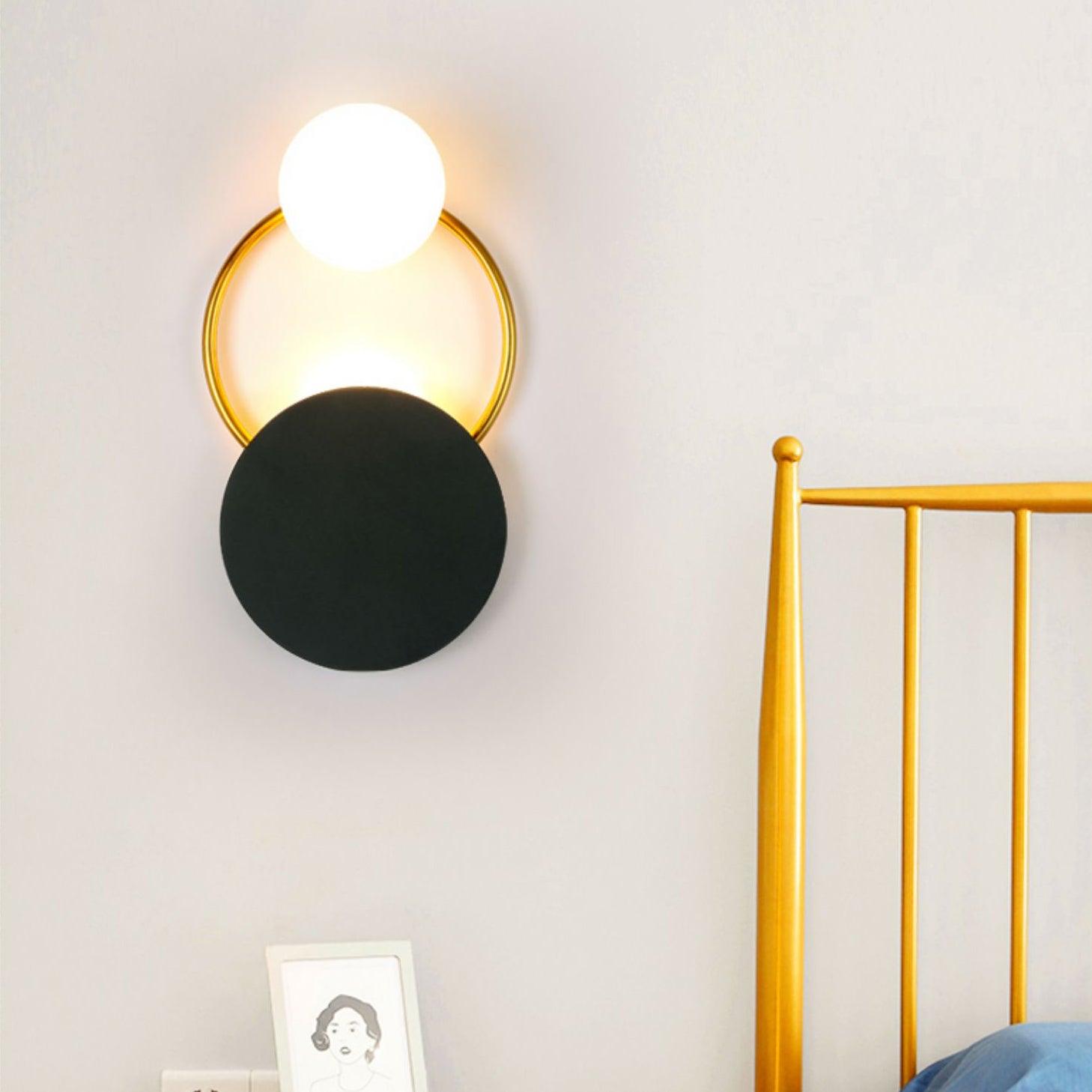 Black Circular Rings Wall Lamp - Blowlighting