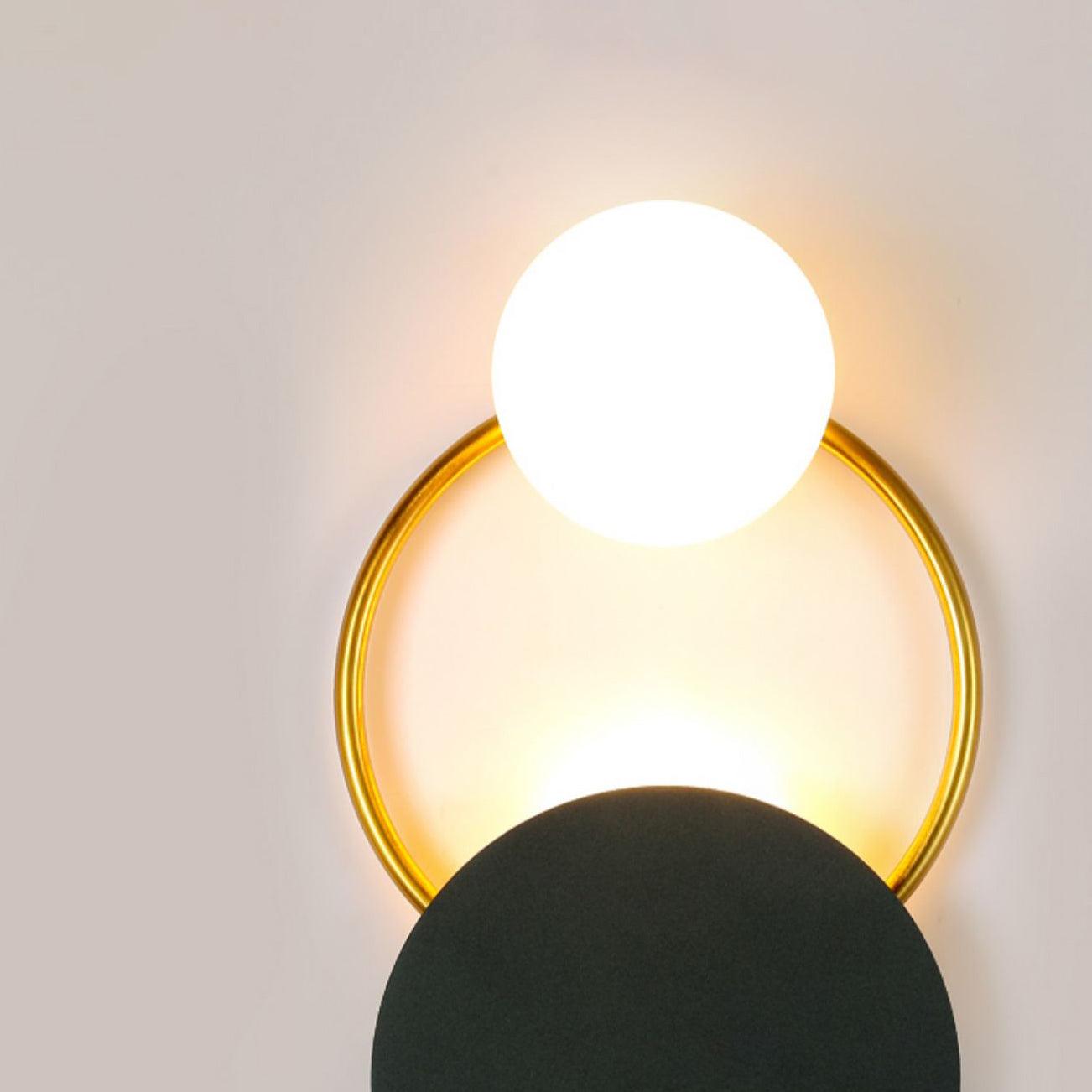 Black Circular Rings Wall Lamp - Blowlighting