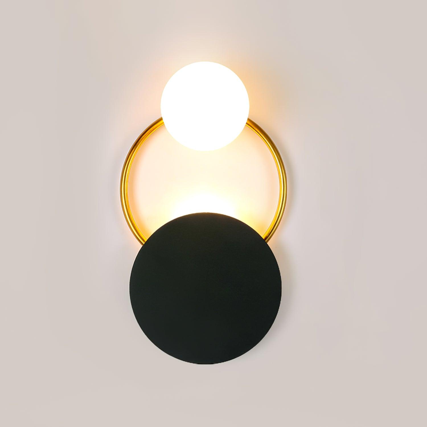 Black Circular Rings Wall Lamp - Blowlighting