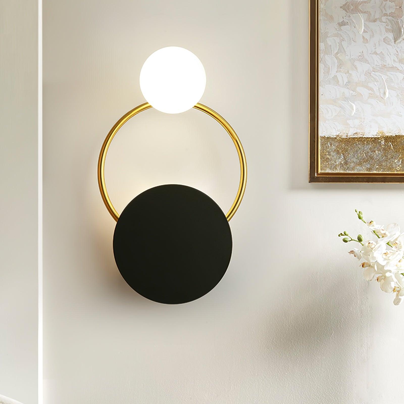 Black Circular Rings Wall Lamp - Blowlighting