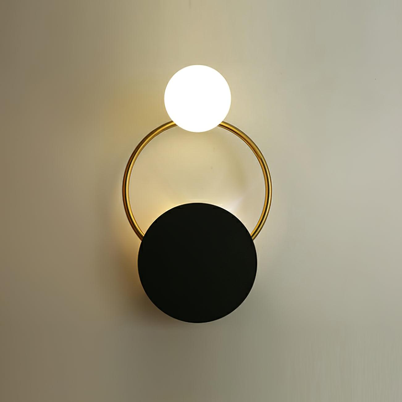Black Circular Rings Wall Lamp - Blowlighting