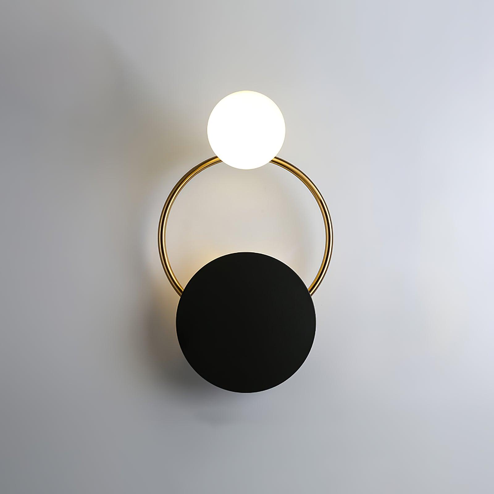 Black Circular Rings Wall Lamp - Blowlighting