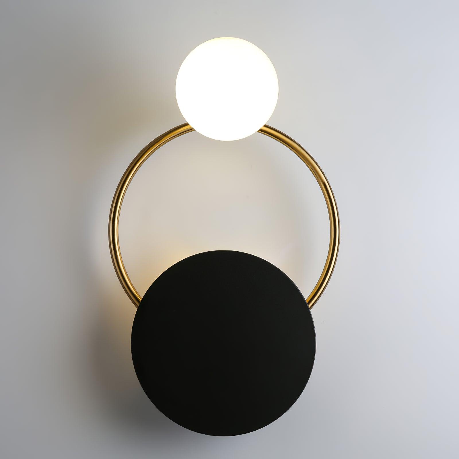 Black Circular Rings Wall Lamp - Blowlighting