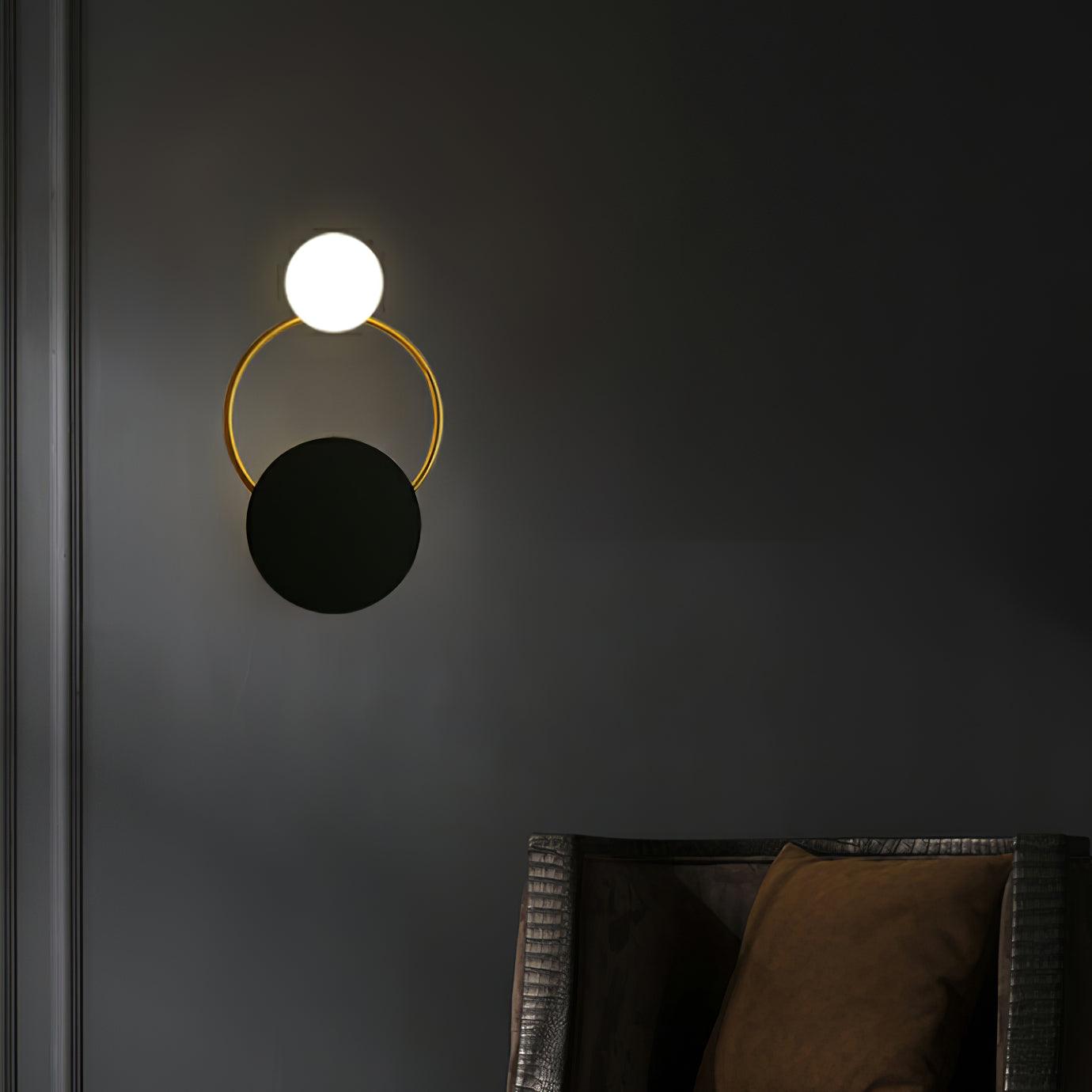 Black Circular Rings Wall Lamp - Blowlighting