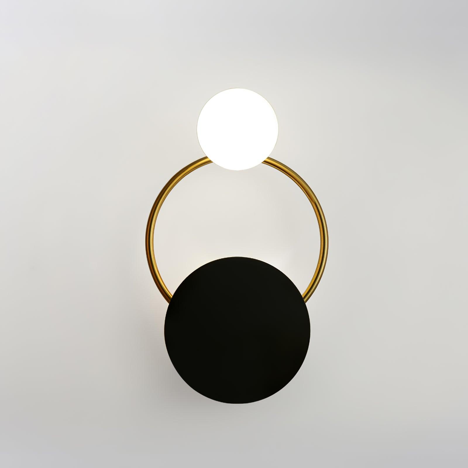Black Circular Rings Wall Lamp - Blowlighting