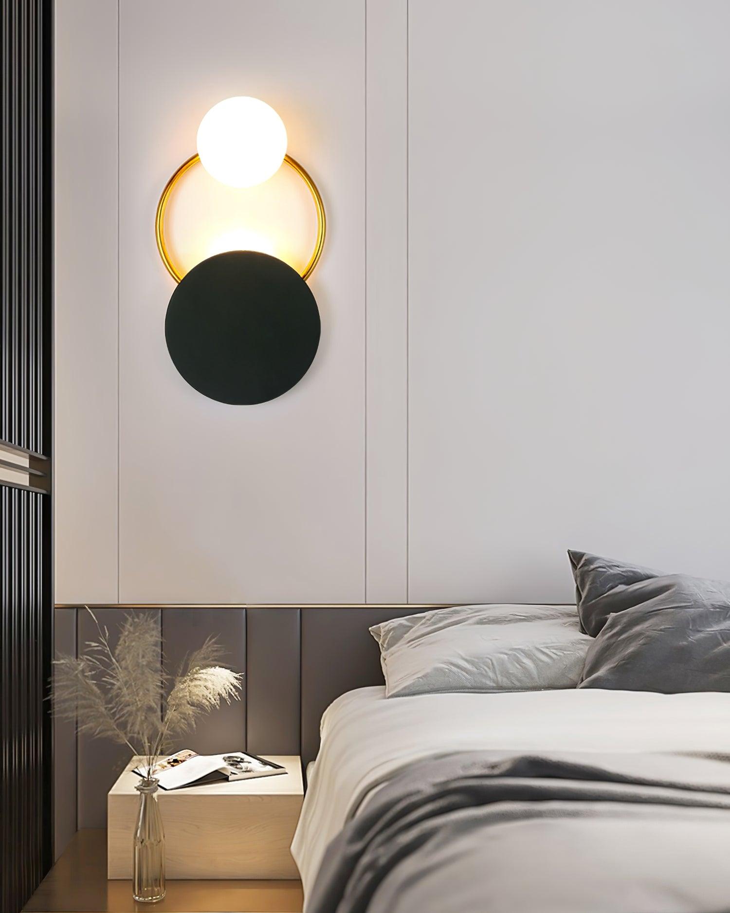 Black Circular Rings Wall Lamp - Blowlighting
