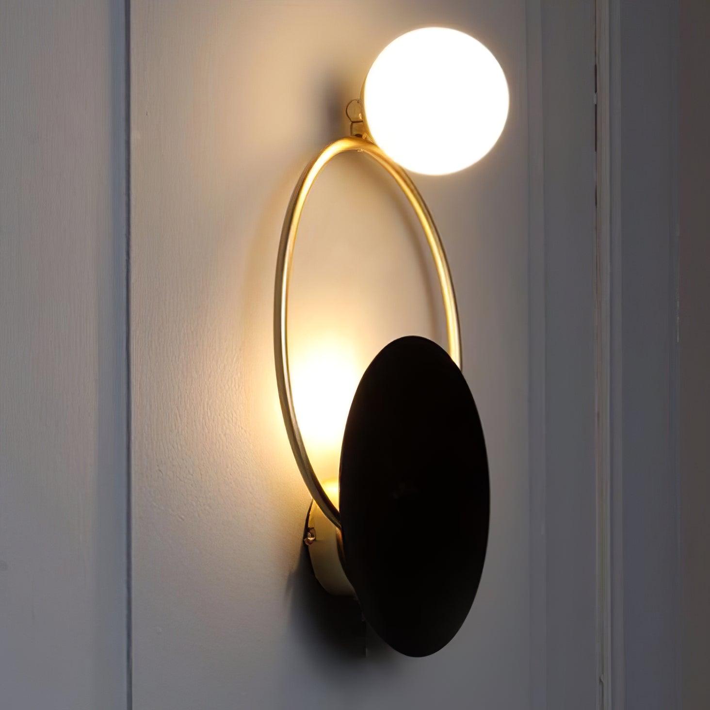 Black Circular Rings Wall Lamp - Blowlighting