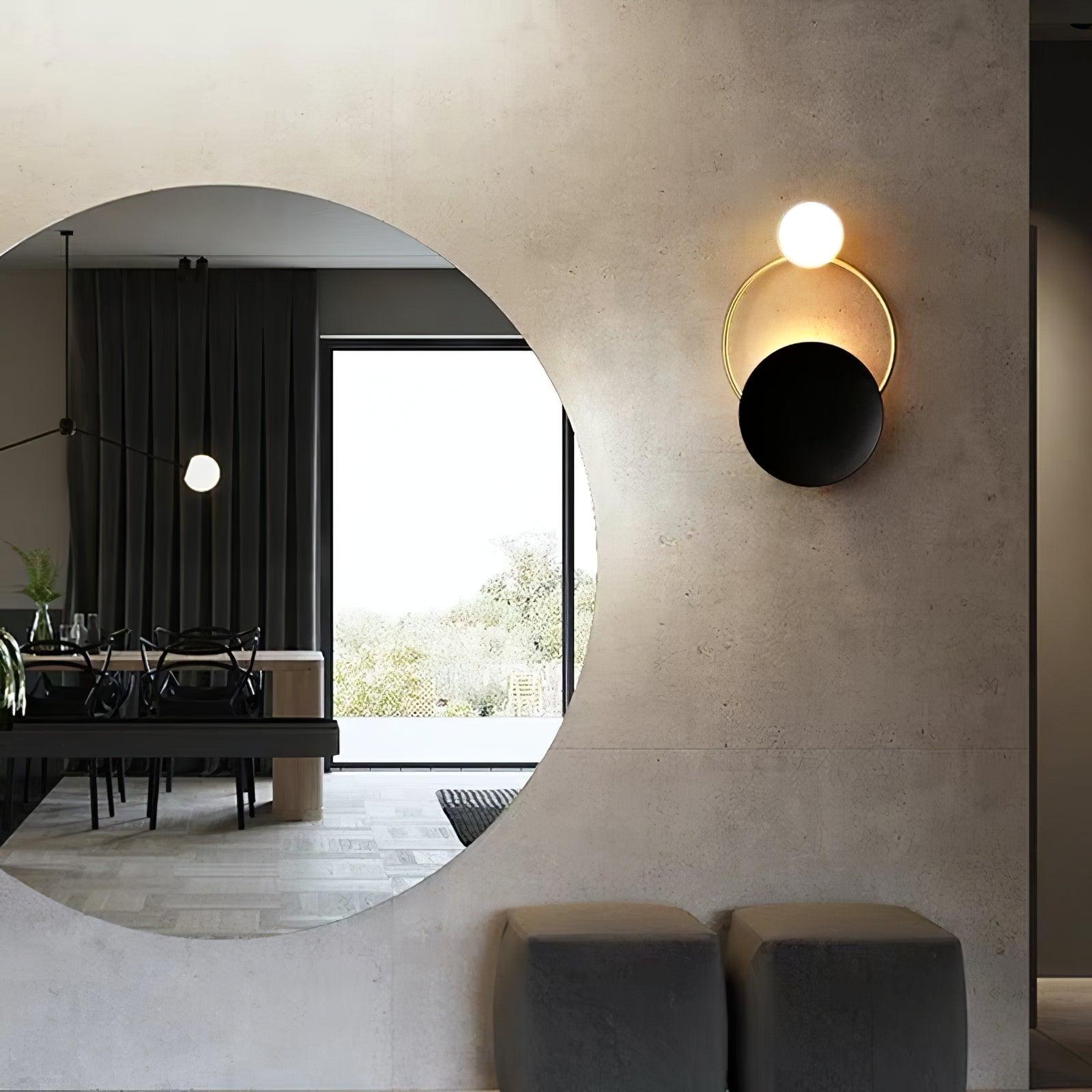Black Circular Rings Wall Lamp - Blowlighting