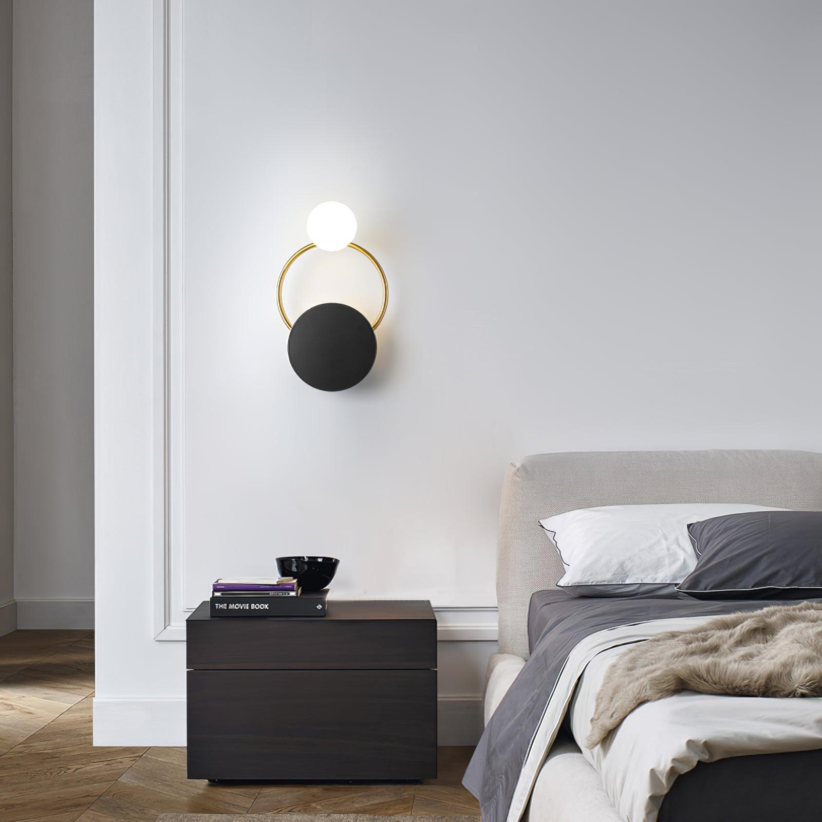 Black Circular Rings Wall Lamp - Blowlighting
