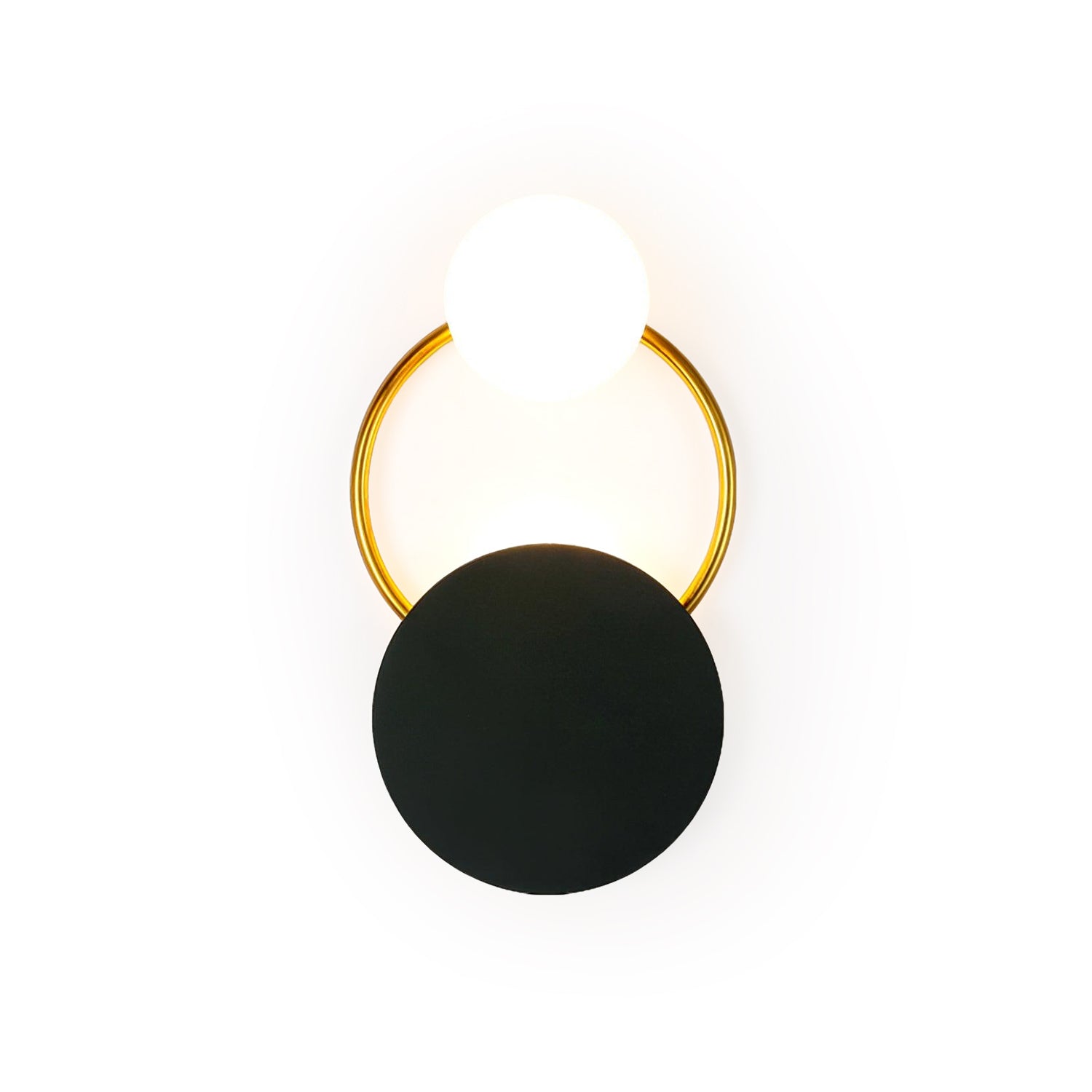 Black Circular Rings Wall Lamp - Blowlighting