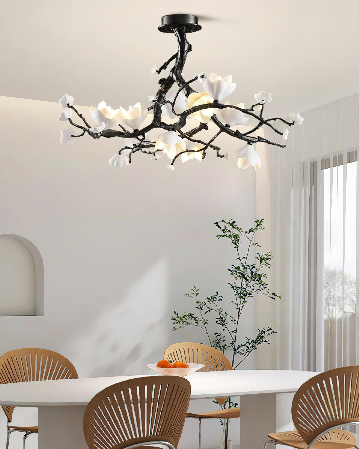 Black Copper Tree Chandelier - Blowlighting