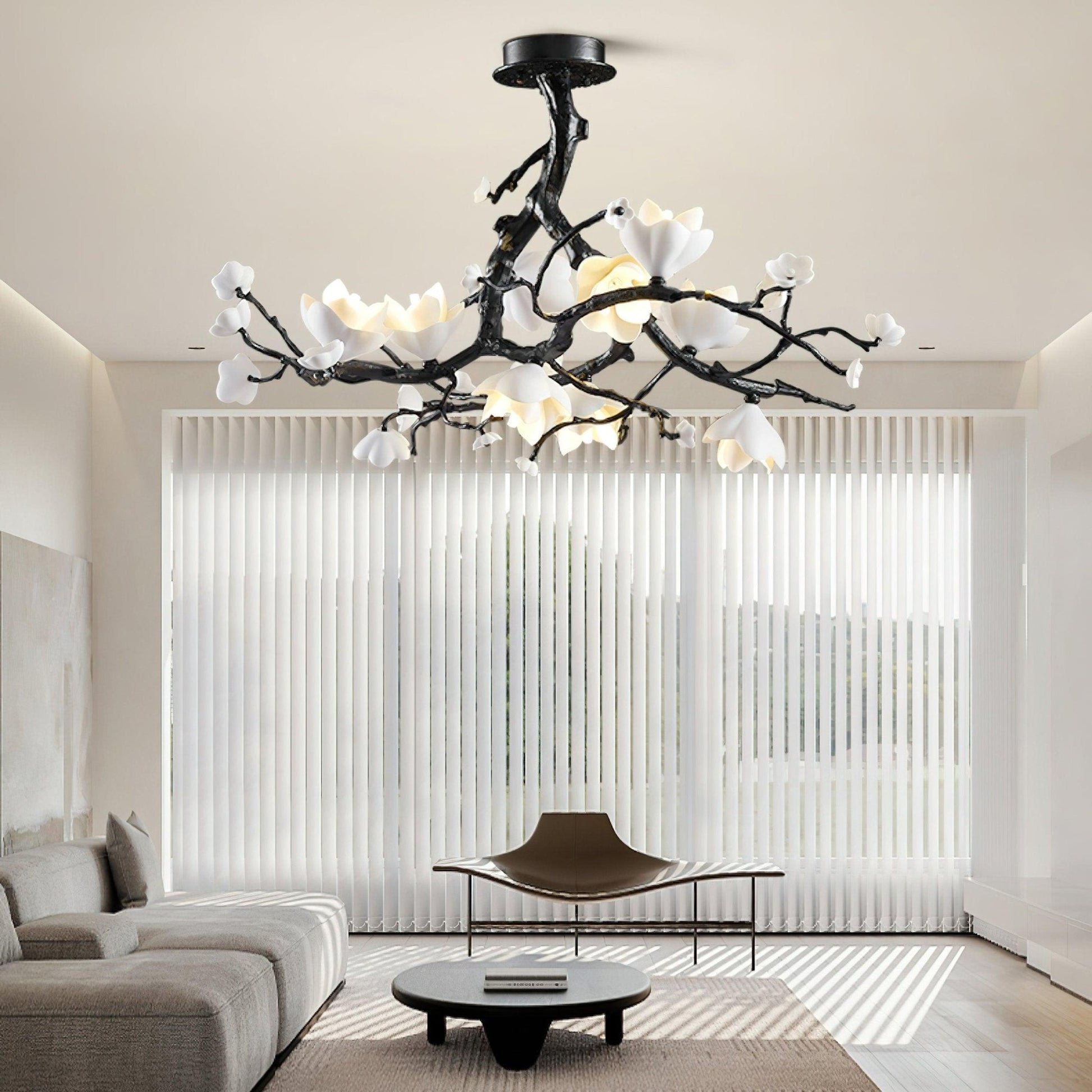 Black Copper Tree Chandelier - Blowlighting