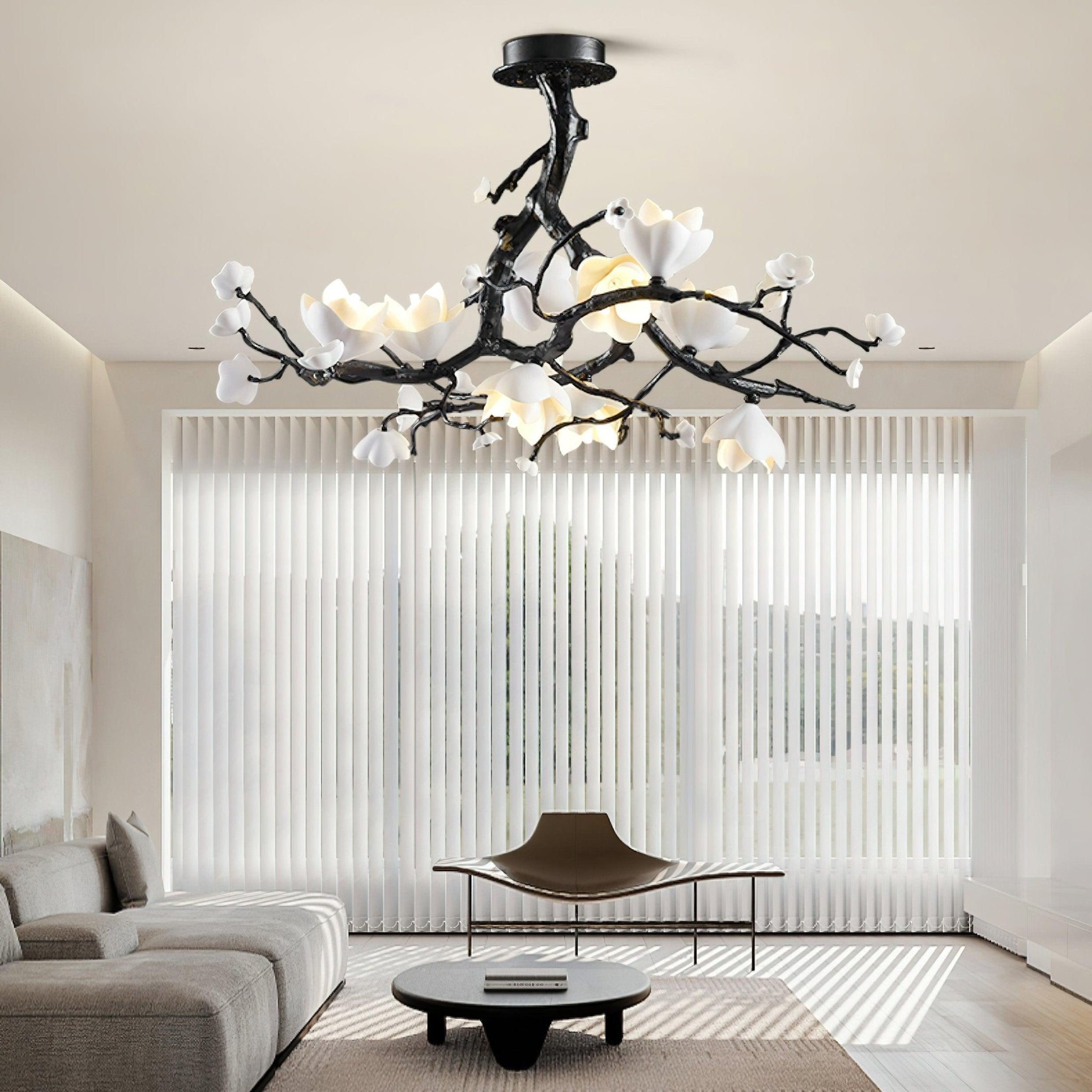 Black Copper Tree Chandelier - Blowlighting
