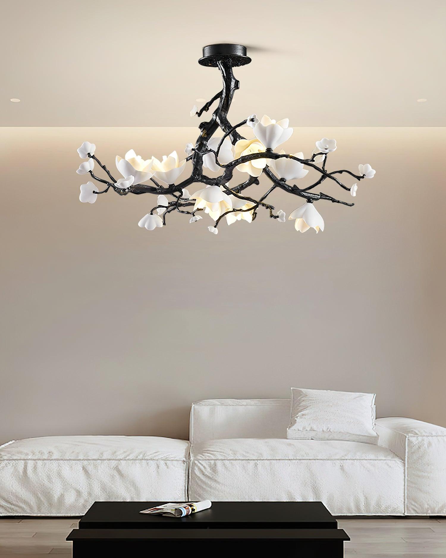 Black Copper Tree Chandelier - Blowlighting