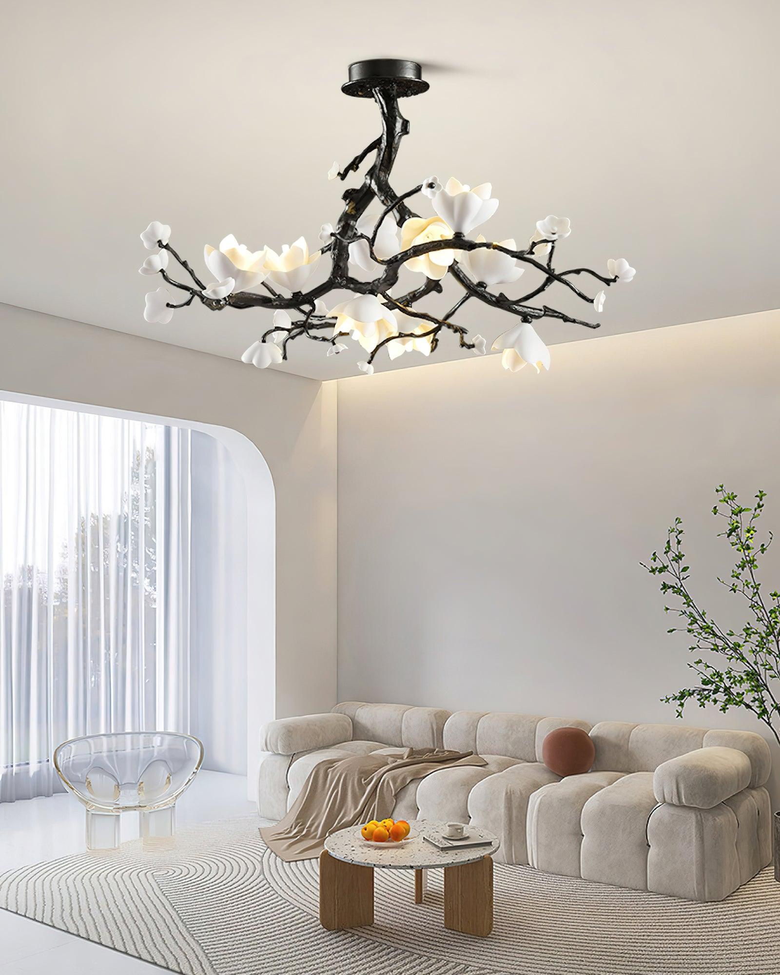 Black Copper Tree Chandelier - Blowlighting