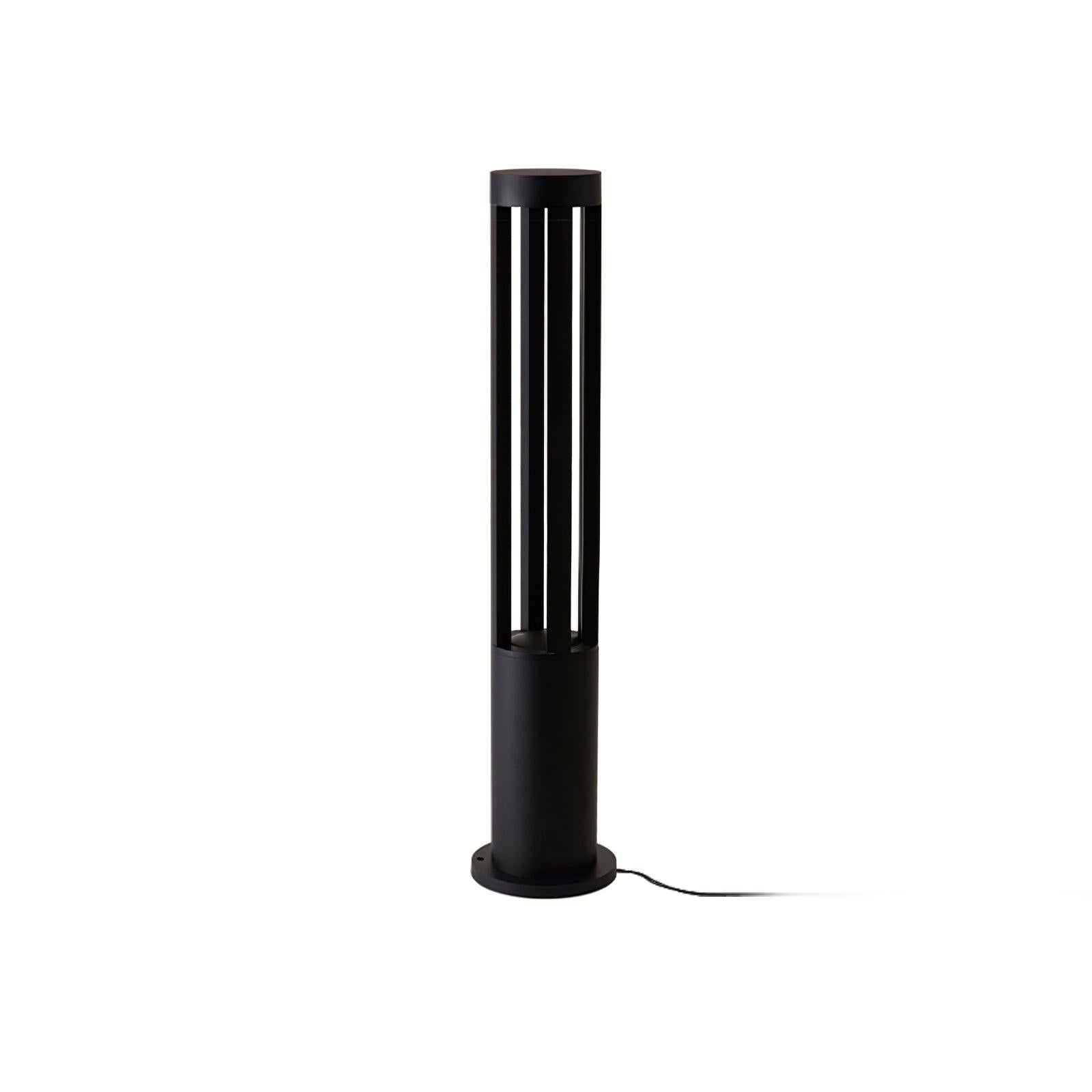 Black Cylindrical Garden Outdoor Light - Blowlighting