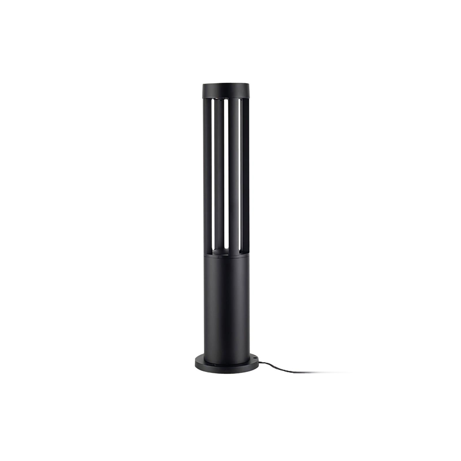Black Cylindrical Garden Outdoor Light - Blowlighting