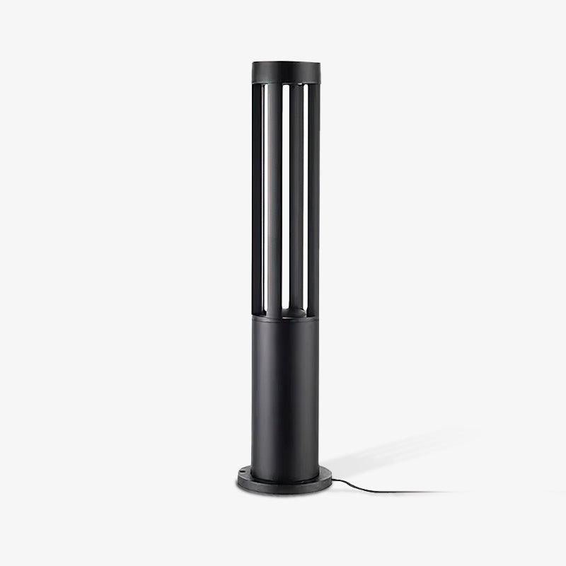 Black Cylindrical Garden Outdoor Light - Blowlighting