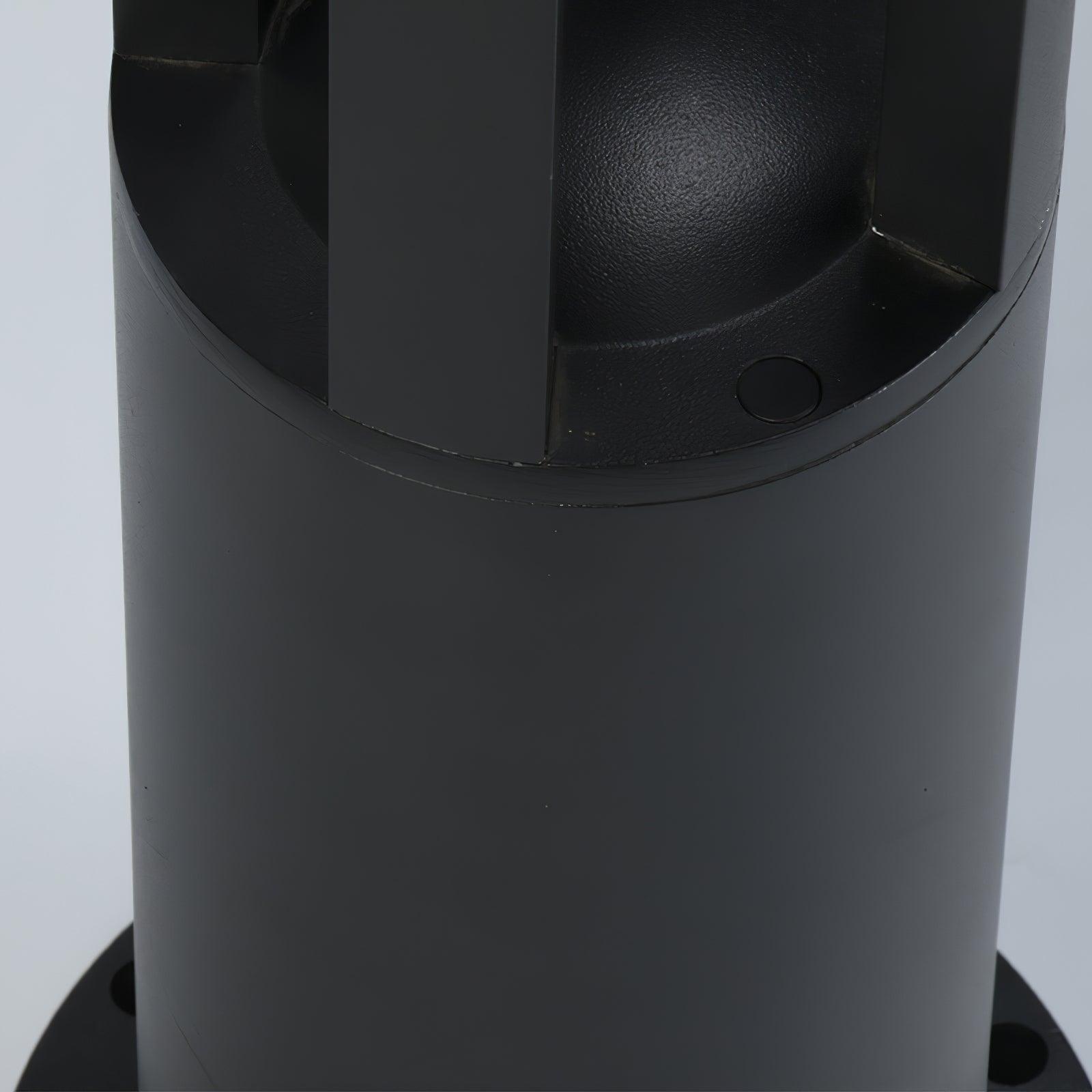 Black Cylindrical Solar Outdoor Post Light - Blowlighting