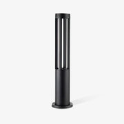 Black Cylindrical Solar Outdoor Post Light - Blowlighting