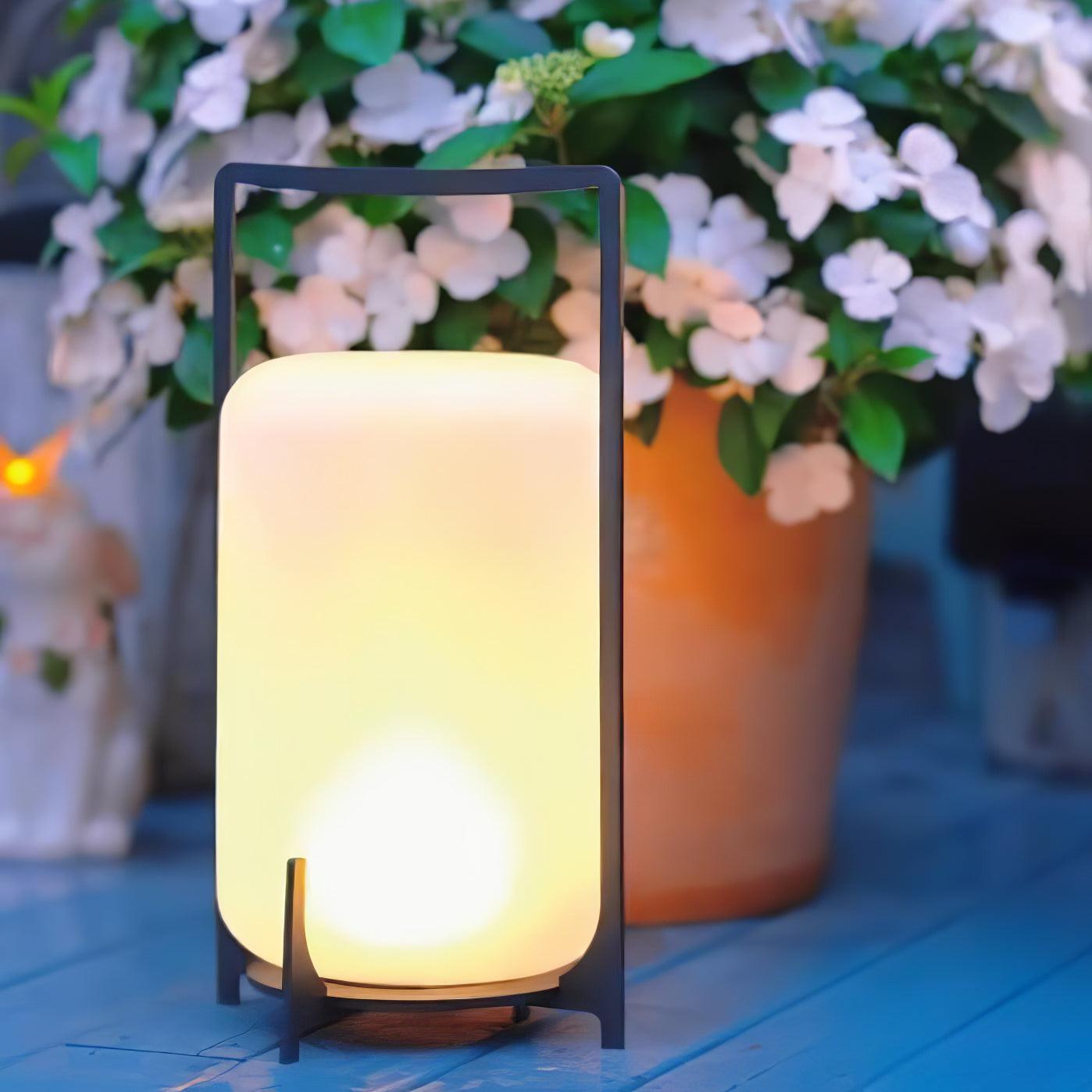 Black Twilight Lantern Table Lamp - Blowlighting