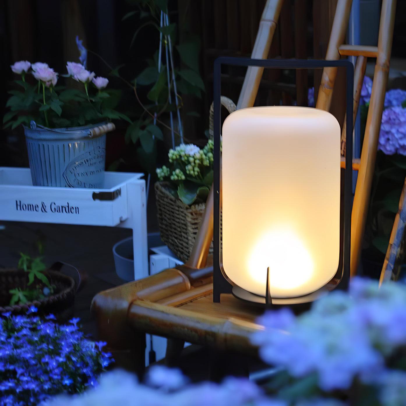 Black Twilight Lantern Table Lamp - Blowlighting