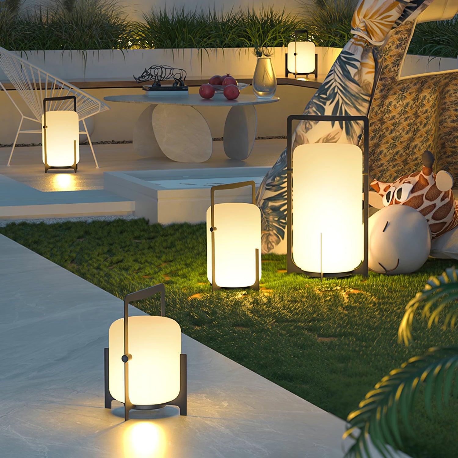 Black Twilight Lantern Table Lamp - Blowlighting