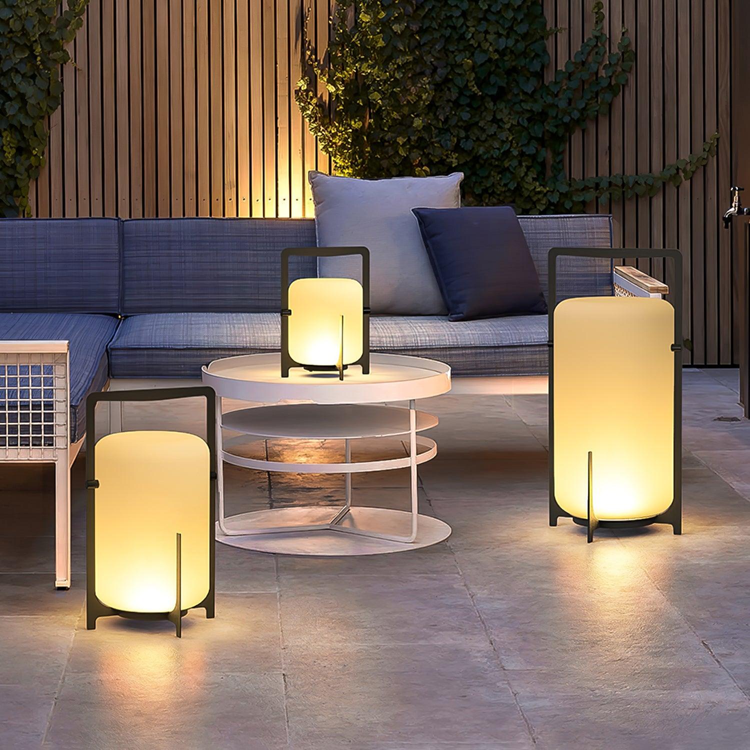 Black Twilight Lantern Table Lamp - Blowlighting