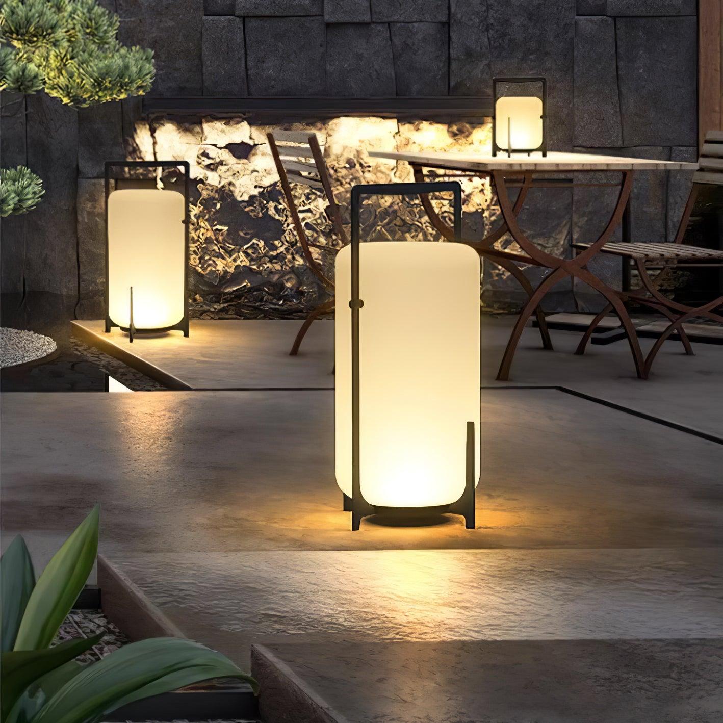 Black Twilight Lantern Table Lamp - Blowlighting