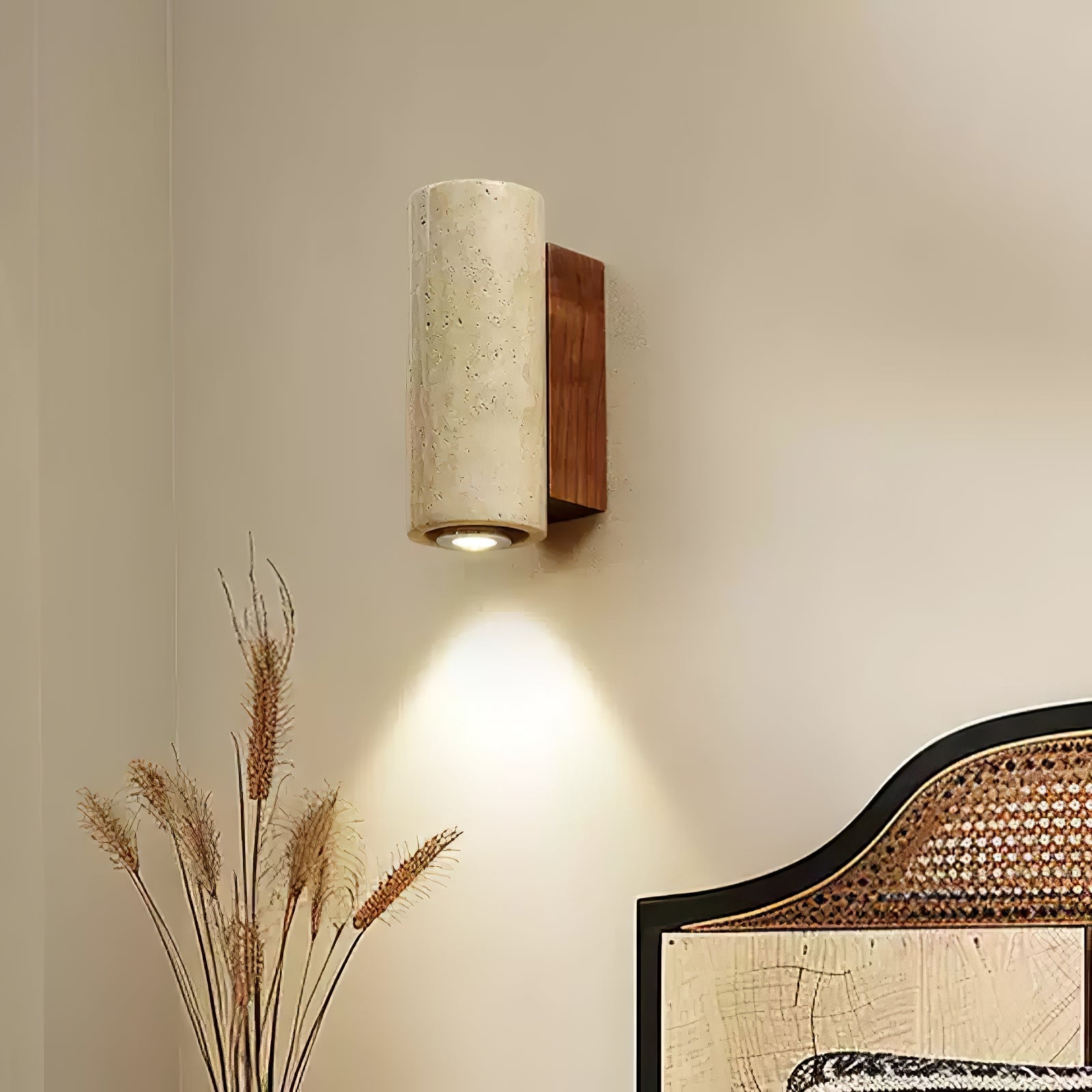 Veyrila Rectangular Travertine Wall Light - Blowlighting