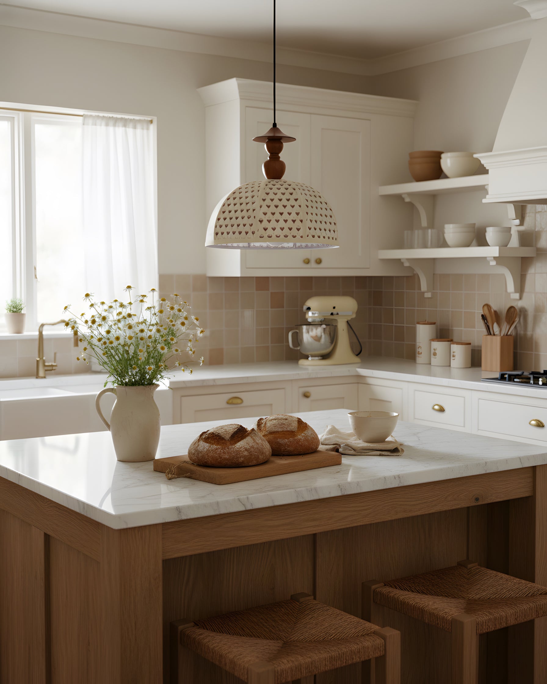 Bloomery Wabi-Sabi Fabric Pendant Light