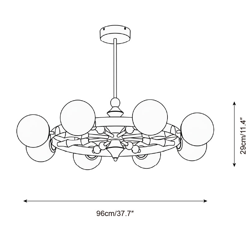 Blossic Natural Glass Chandelier
