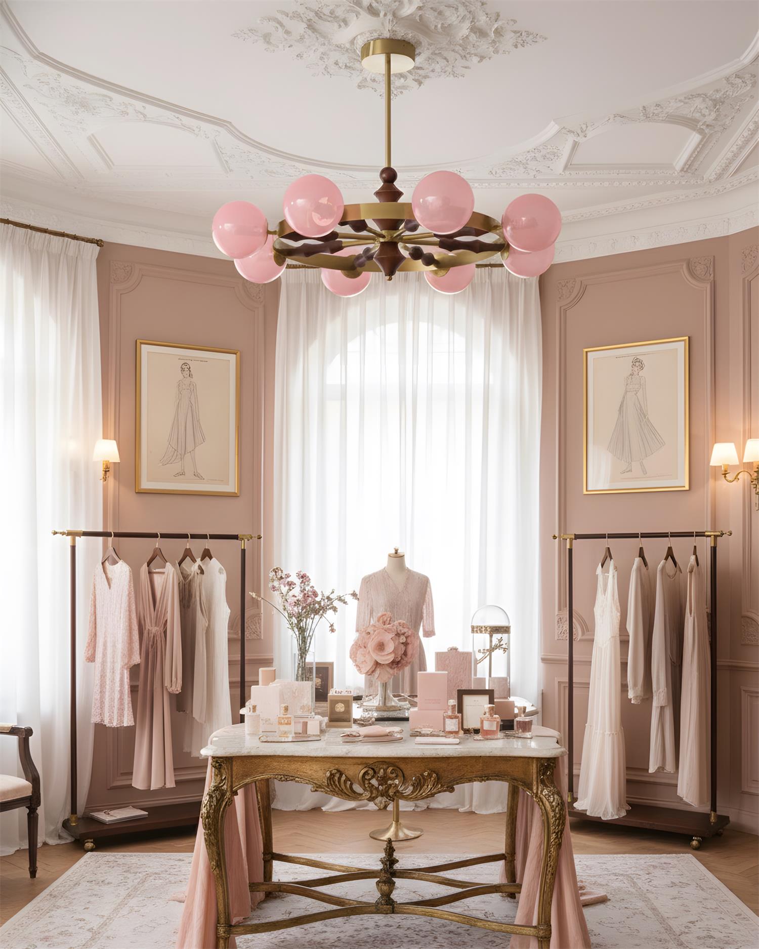 Blossic Natural Glass Chandelier