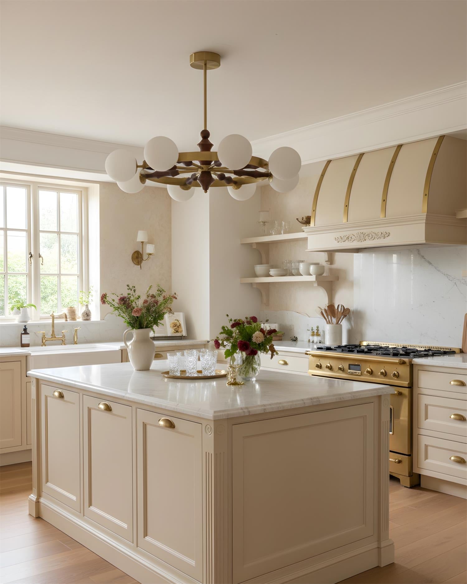 Blossic Natural Glass Chandelier