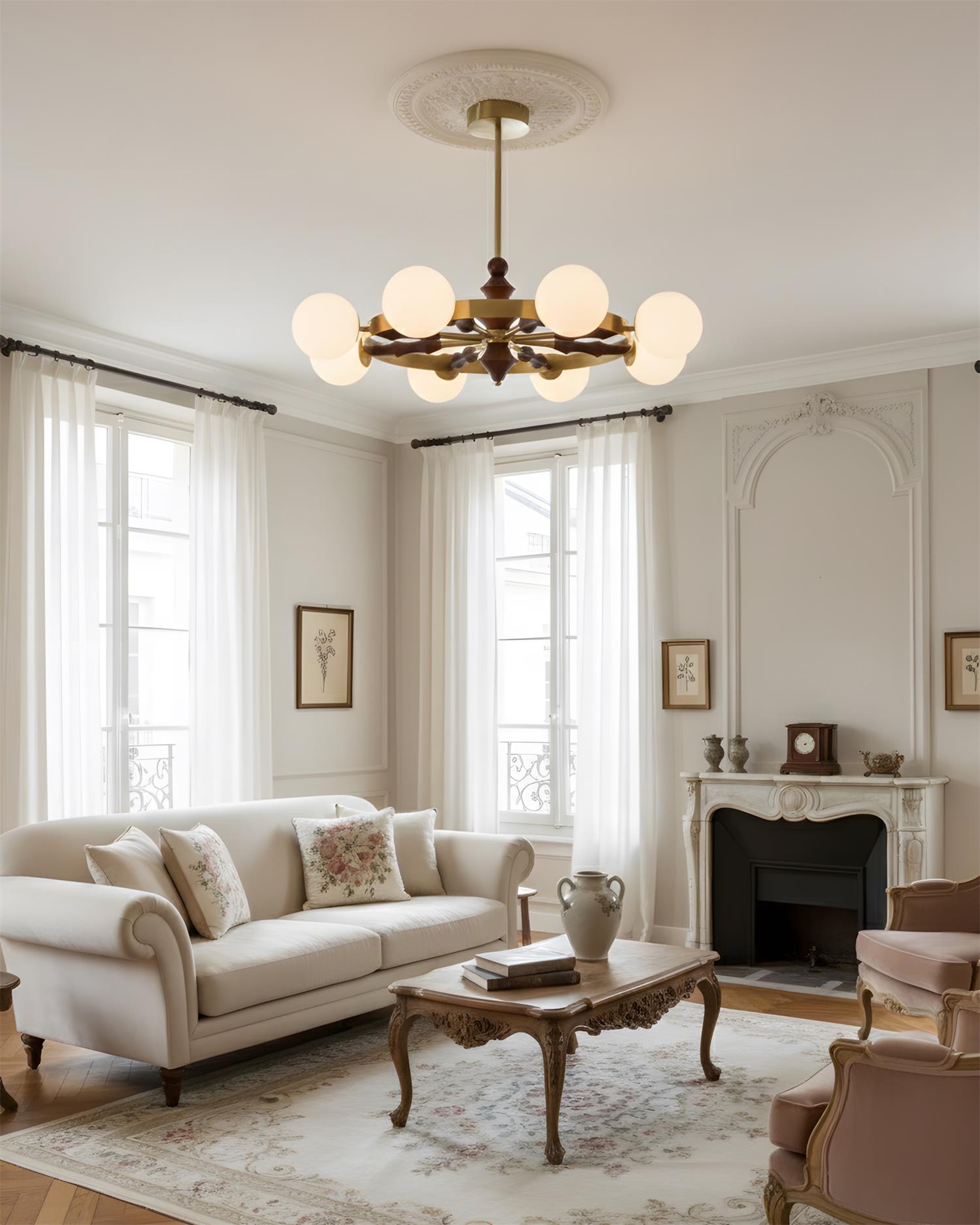 Blossic Natural Glass Chandelier