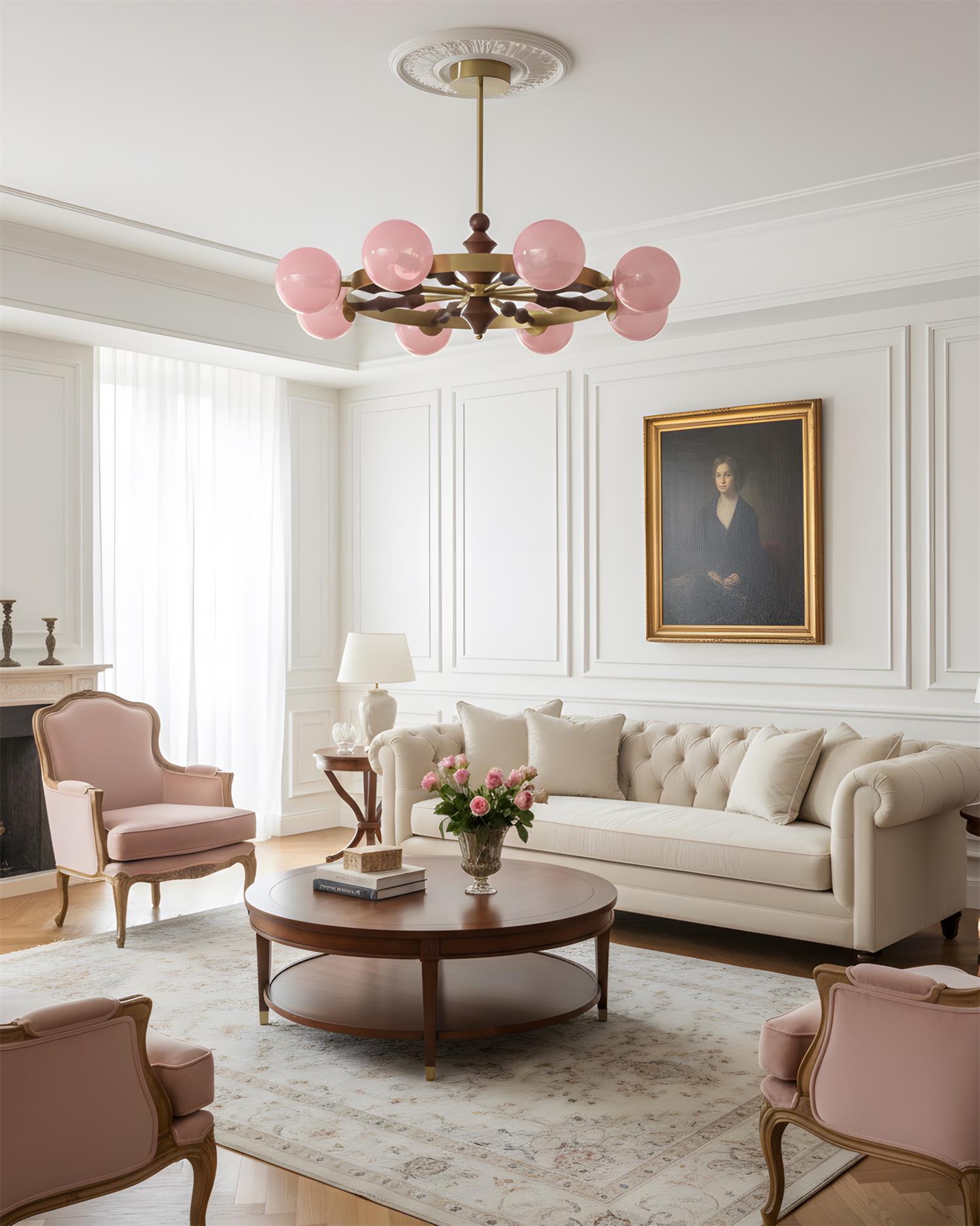 Blossic Natural Glass Chandelier