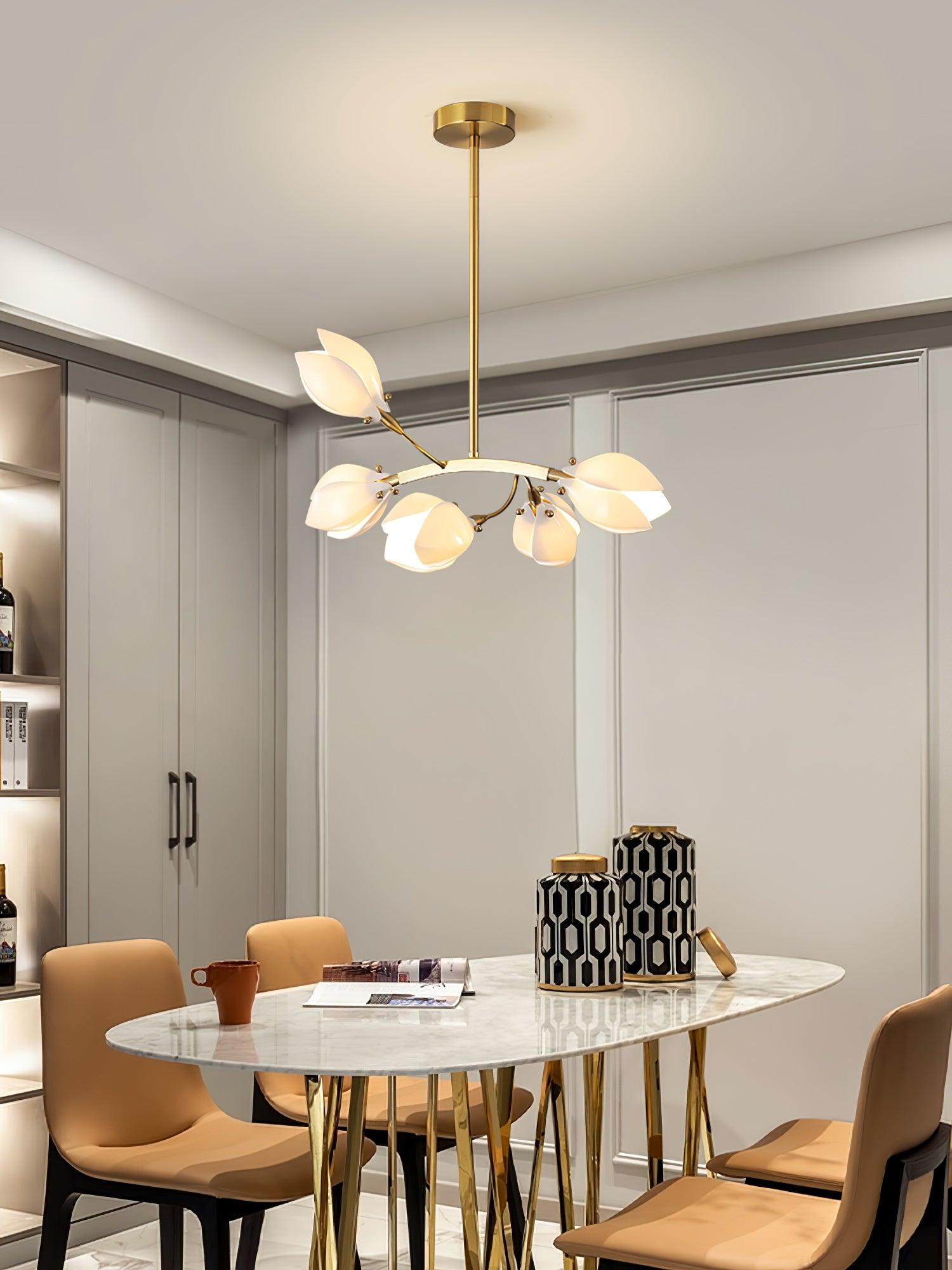 Porcelain Magnolia Chandelier - Blowlighting