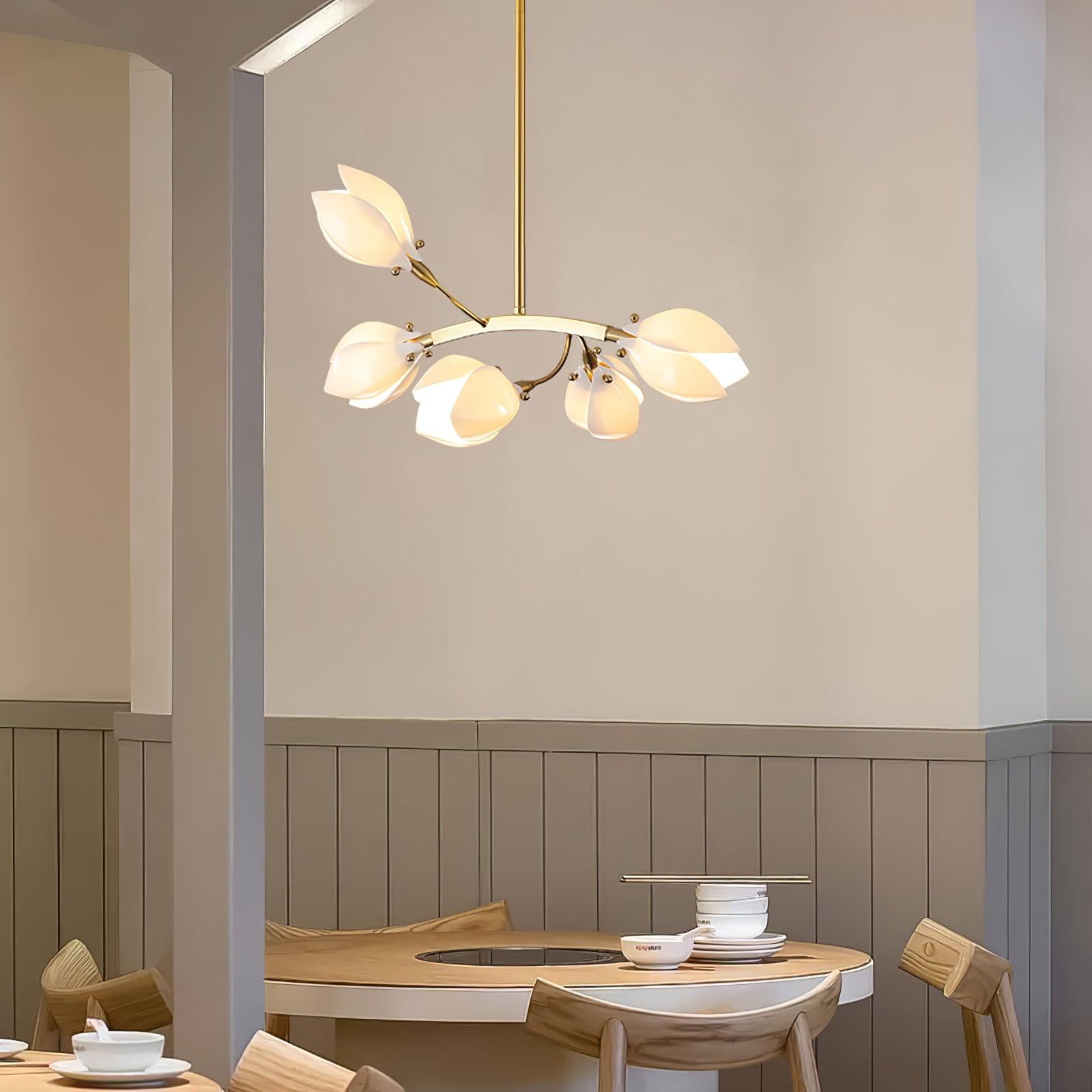 Porcelain Magnolia Chandelier - Blowlighting